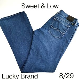 Lucky Brand Sweet & Low Dark Wash Boot Cut Cotton Denim Jean Size 8/29 Regular